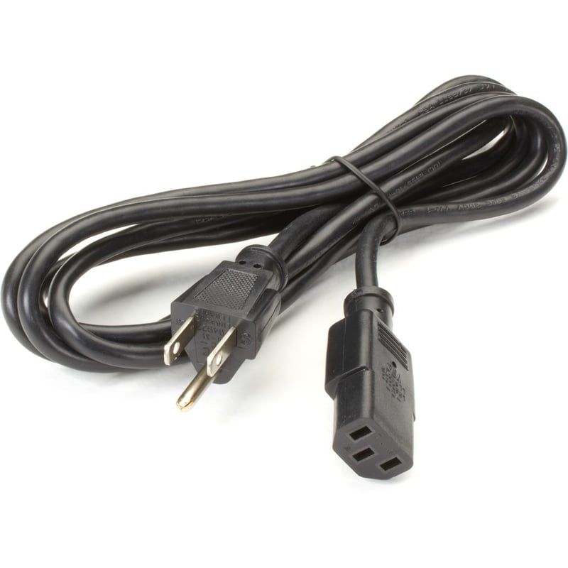 Black Box PC/Monitor Power Cord, NEMA 5-15P to IEC-60320-C13, 6.5-ft. (2-m) - Thumbnail 2