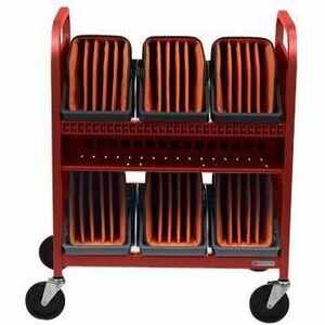 Bretford CUBE Transport Cart with Caddies - TVCT30CAD - Thumbnail 1