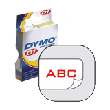 DYMO LABELMANAGER D1 TAPE 12MMX7M 1/2X23 RD/WH - Thumbnail 1