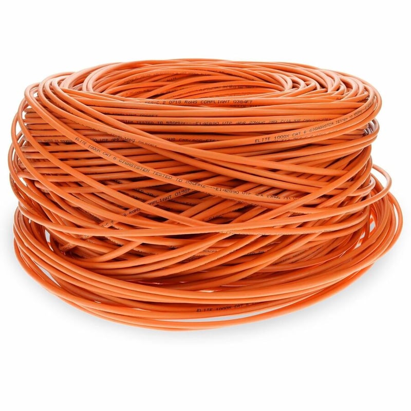 AddOn 1000ft Non-Terminated Orange CAT 6 Shielded Plenum-Rated Bulk Cable - Thumbnail 5