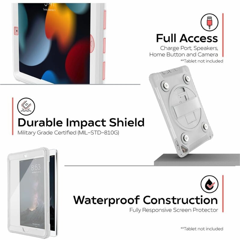 CTA Digital Height-Adjustable Mount with Quick Release Magnetic Case for iPad 7th, 8th, & 9th Gen, iPad Air 3, and iPad Pro 10.5 - Thumbnail 5