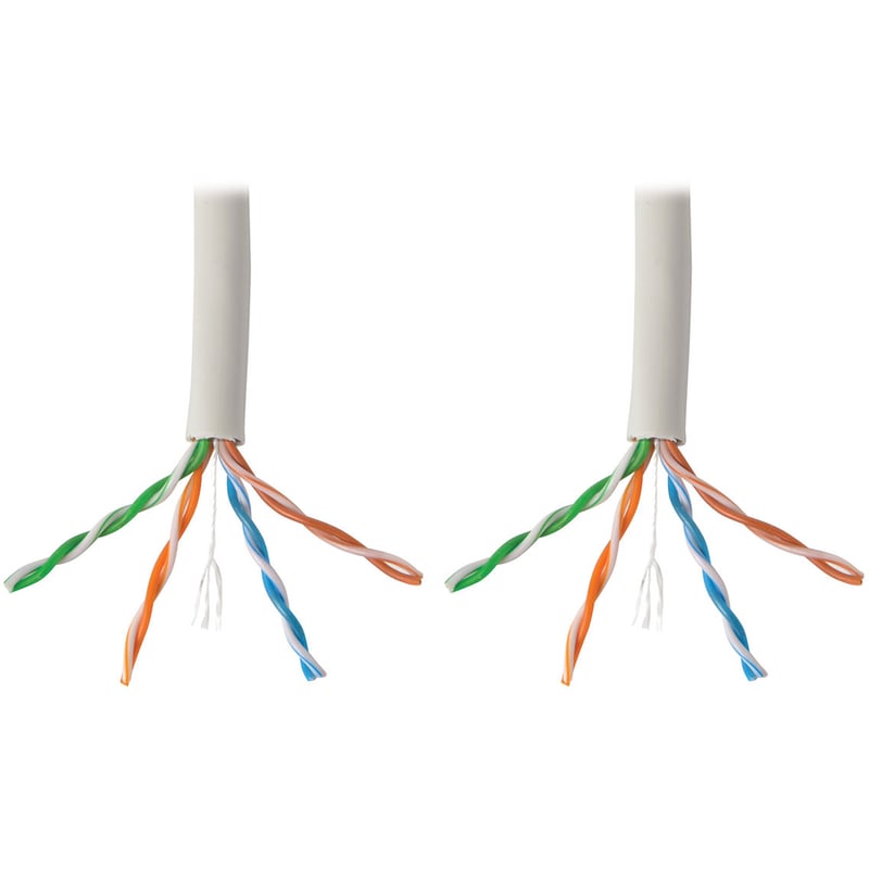 Eaton Tripp Lite Series Cat6 Gigabit Solid Core UTP PVC Bulk Ethernet Cable, White, 1000 ft. (304.8 m), TAA - Thumbnail 3
