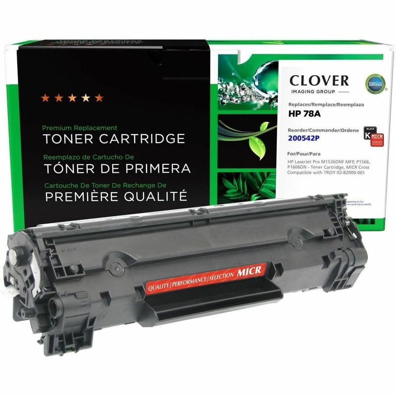Clover Imaging Remanufactured MICR Toner Cartridge for HP CE278A, TROY 02-82000-001 - Thumbnail 1