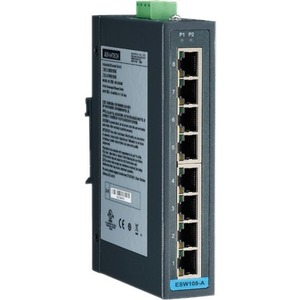 B+B SmartWorx 8FE Slim-type Unmanaged Industrial Ethernet Switch with Low Vac Power Input - Thumbnail 1