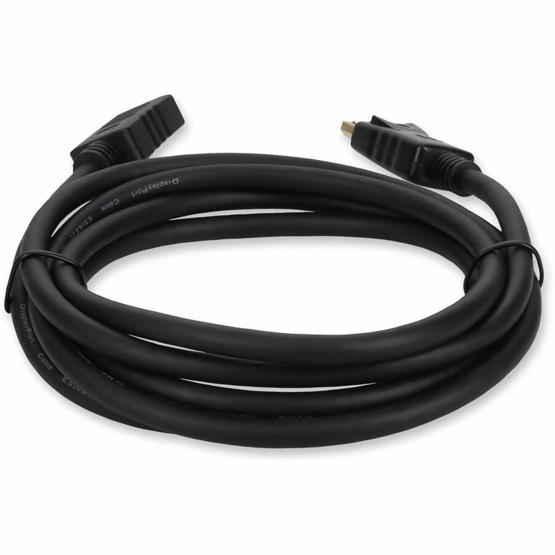 AddOn 6ft DisplayPort 1.2 Male to DisplayPort 1.2 Female Black Cable For Resolution Up to 3840x2160 (4K UHD) - Thumbnail 4