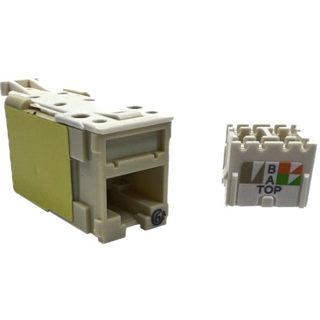 Ortronics Clarity High Density Jack (HDJ) CAT6A, T568A/B, Ivory - Thumbnail 2