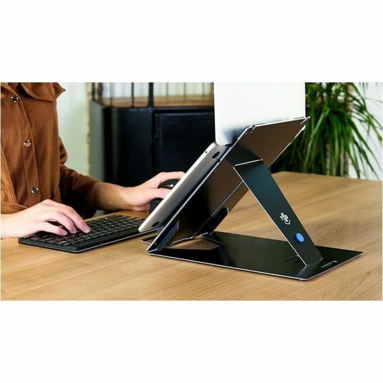 R-GO ERGONOMIC TABLET AND LAPTOP STAND, RISER DUO, ADJUSTABLE, BLACK, TAA COMPLI - Thumbnail 5