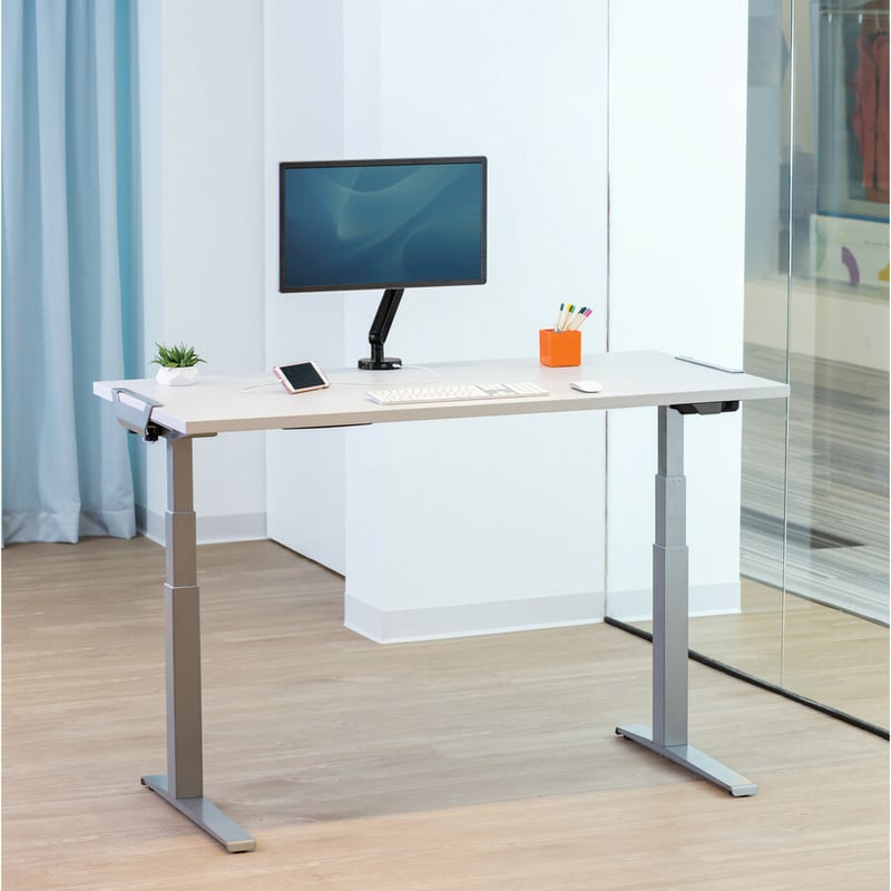 Fellowes High Pressure Laminate Desktop Gray - 72"x30" - Thumbnail 3