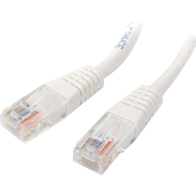 StarTech.com 1 ft White Molded Cat5e UTP Patch Cable - Thumbnail 1