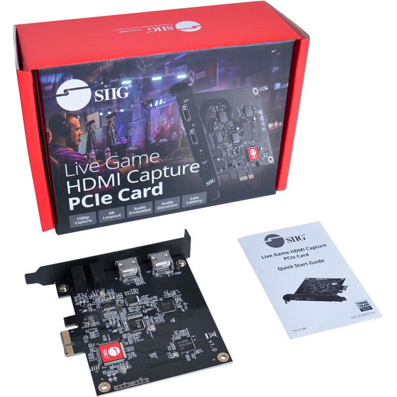 SIIG Live Game HDMI Capture PCIe Card 1080p - Thumbnail 2