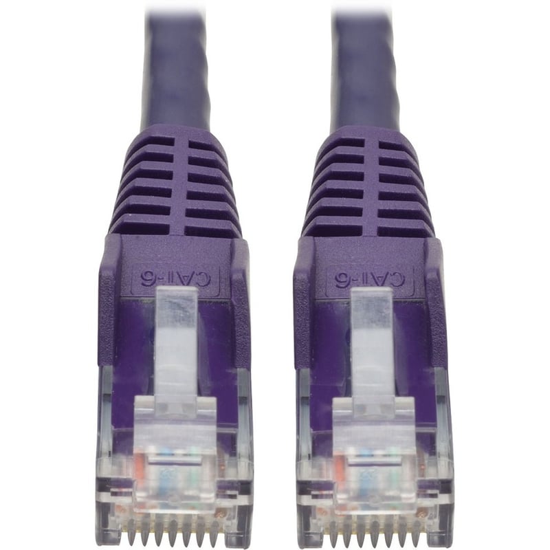 Eaton Tripp Lite Series Cat6 Gigabit Snagless Molded (UTP) Ethernet Cable (RJ45 M/M), PoE, Purple, 20 ft. (6.09 m) - Thumbnail 1