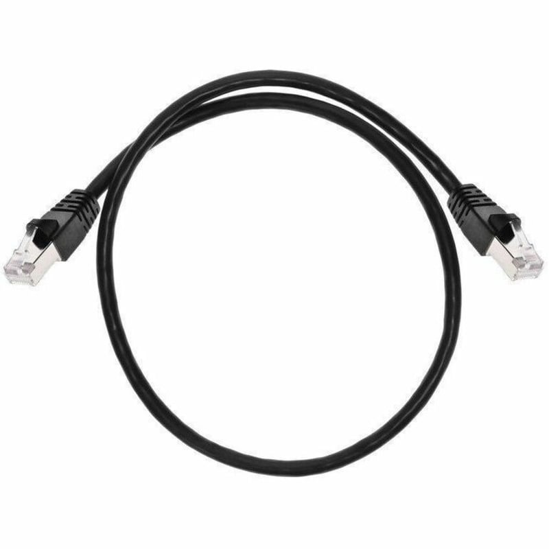 MONOPRICE CAT6A 2FT BLACK PATCH CABLE_ DOUBLE SHIELDED (S/FTP)_ 26AWG_ 10G_ PURE - Thumbnail 4