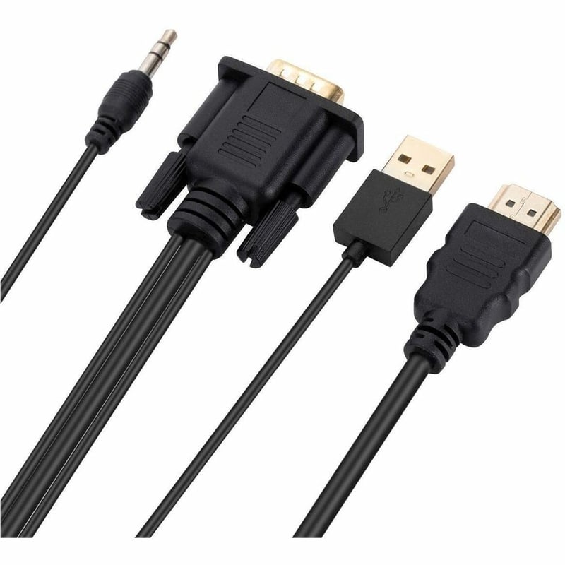 4XEM 3 ft HDMI to VGA with 3.5mm Audio - Thumbnail 1