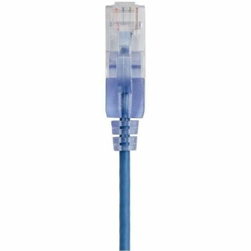 MONOPRICE CAT6A 10FT BLUE PATCH CABLE_ UTP_ 30AWG_ 10G_ PURE BARE COPPER_ SNAGLE - Thumbnail 2