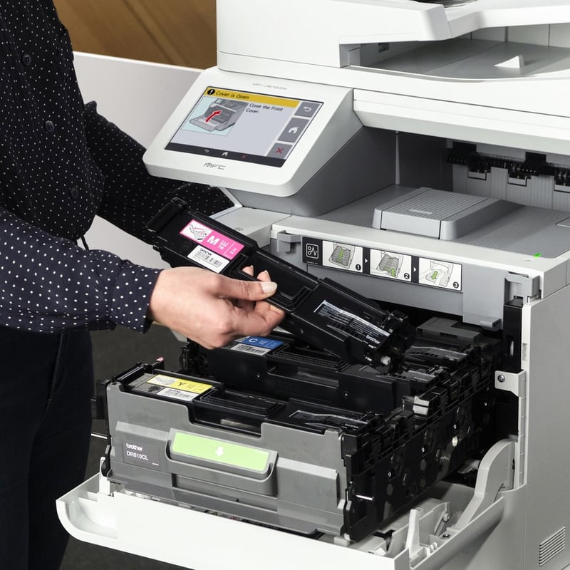 Brother Workhorse MFC-L9670CDN Enterprise Color Laser All-in-One Printer with Fast Printing, Large Paper Capacity, and Advanced Security Features - Thumbnail 3