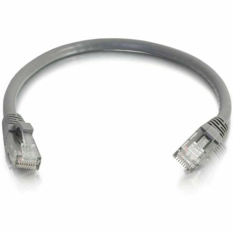 Quiktron 3Ft Q-Series Cat6A Snagless (UTP) Ethernet Network Patch Cable, CM Rated - Grey - Thumbnail 2
