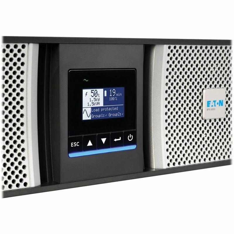 Eaton 9PX G2 3000VA 3000W 208/120V Online Double-Conversion UPS - L6-30P Input, 6x 5-20R, 1x L6-30R, 1x L14-30R, Cybersecure Network Card, Extended Run, 6U Rack/Tower - Thumbnail 2