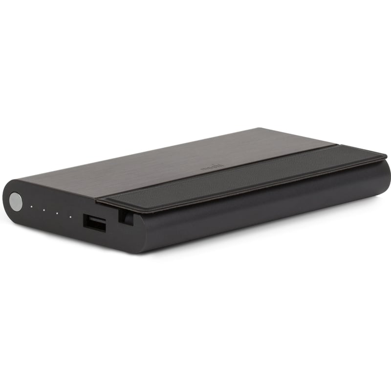 Moshi IonBank 10K Portable Battery with Built-in Cables, Lightning and USB, Ultra-slim, Fast-charging, Vegan Leather and Aluminum Construction - Thumbnail 2