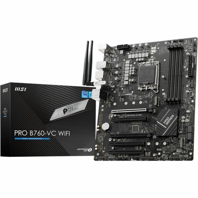 MSI B760-VC WIFI Gaming Desktop Motherboard - Intel B760 Chipset - Socket LGA-1700 - ATX - Thumbnail 1