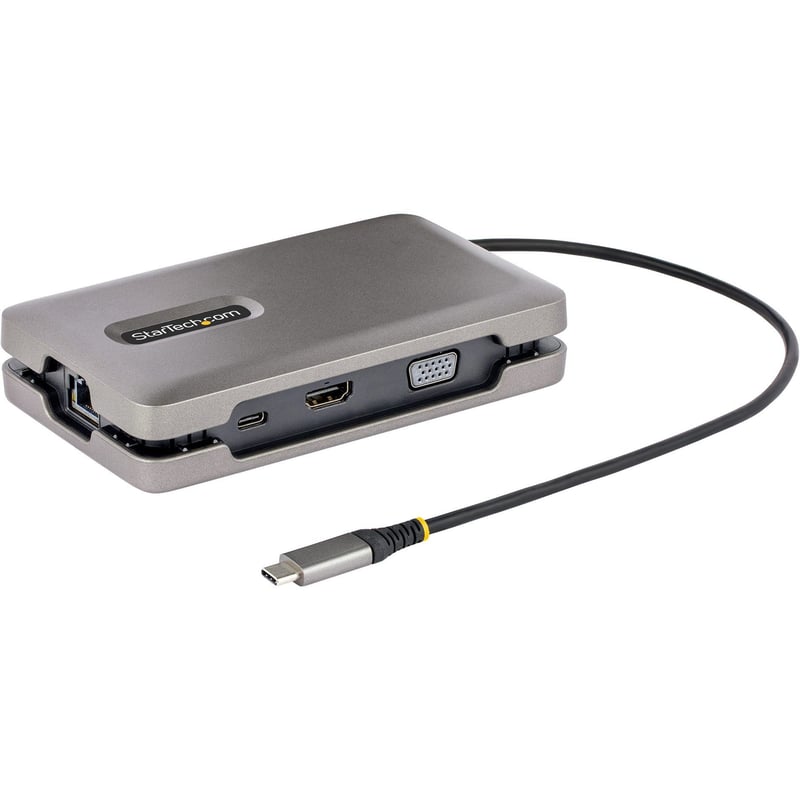 StarTech.com USB-C Multiport Adapter w/USB-C DP Alt Mode Video/4K HDMI/VGA, USB-C Dual Monitor Docking Station, Type C Mini Dock/MST Hub - Thumbnail 1