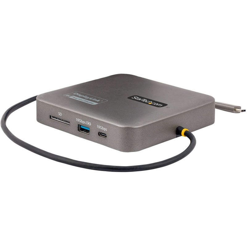 StarTech.com USB C Multiport Adapter, Dual 4K 60Hz HDMI 2.0b, 2x 10Gbps USB Hub, 100W PD Pass-Through, GbE, SD, Mini Dock, Win/Mac - Thumbnail 1