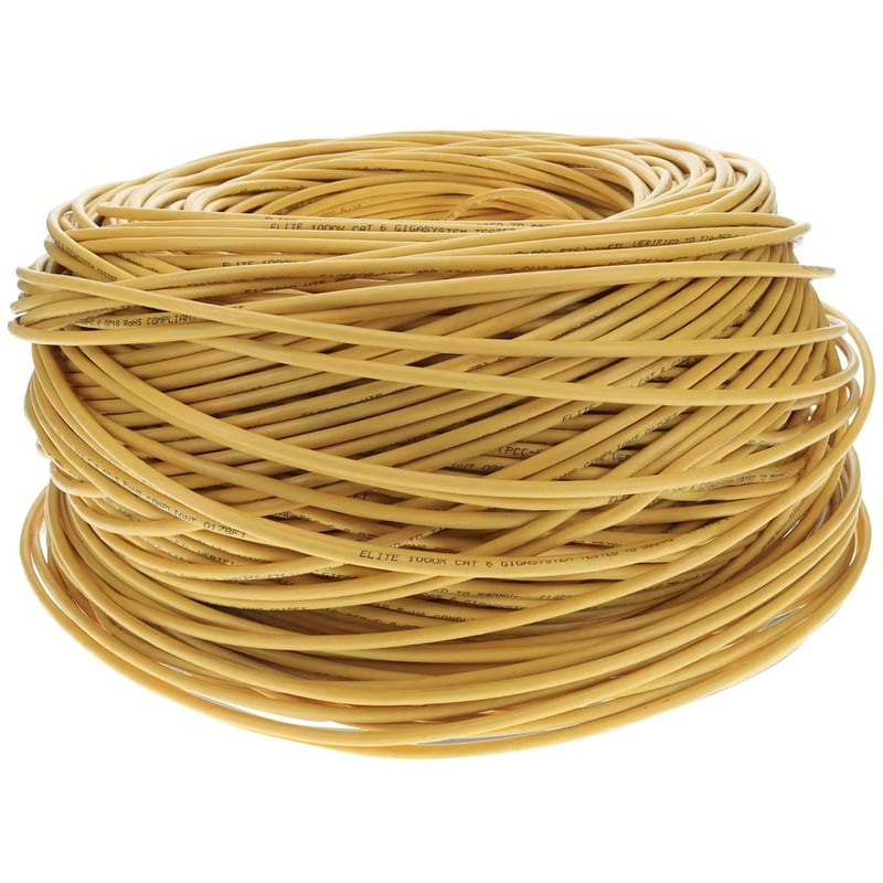 AddOn 1000ft Non-Terminated Yellow CAT 6 PVC Bulk Cable - Thumbnail 3