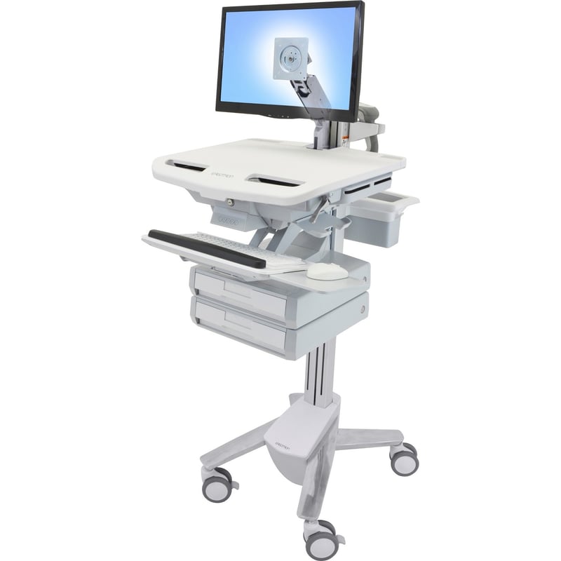 Ergotron StyleView Cart with LCD Arm, 2 Drawers - Thumbnail 1