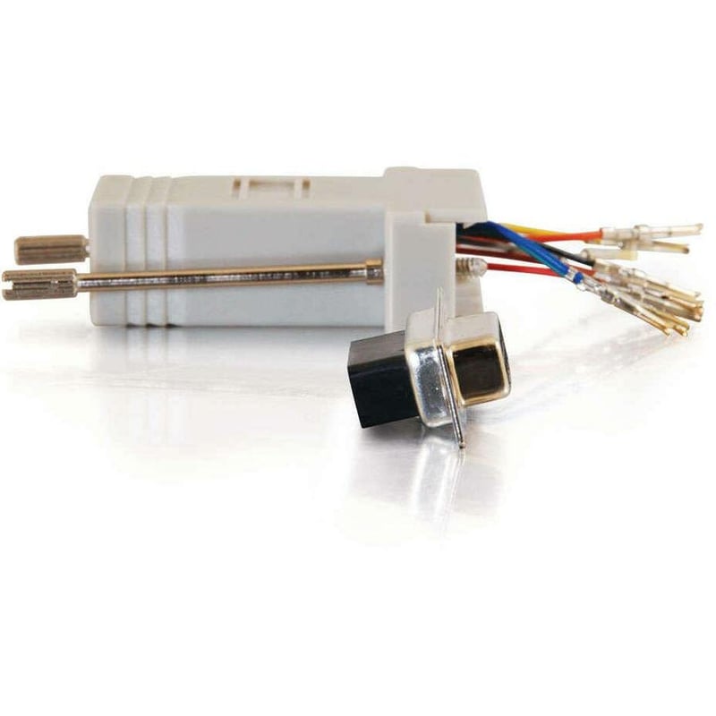 C2G RJ45 to DB9 Female Modular Adapter - Gray - Thumbnail 3