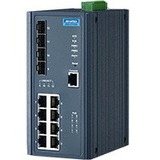 Advantech 8GE PoE + 2G SFP + 2 VDSL2 Port Managed Redundant Industrial Switch - Thumbnail 1