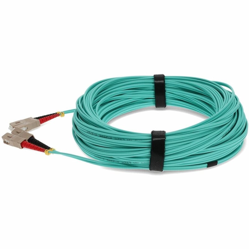 AddOn 15m SC to SC Aqua OM3 Duplex OFNR (Riser-Rated) Fiber Patch Cable - Thumbnail 2