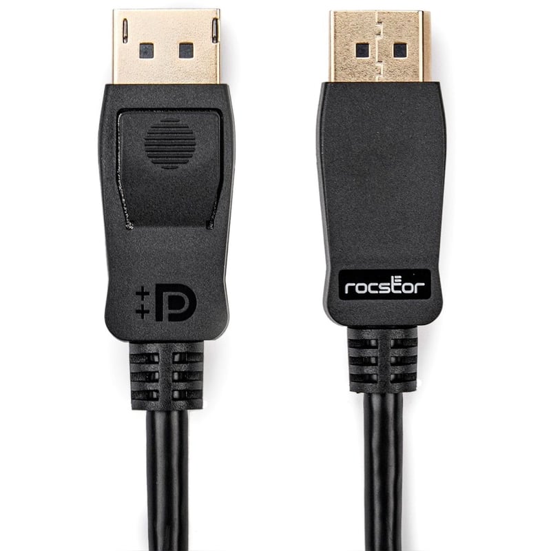 Rocstor Premium 6ft / 2m DisplayPort 1.2 Cable M/M - DisplayPort 4k - DisplayPort Male Digital Audio/Video - 6ft - Black- DP TO DP Cable 4Kx2K - Thumbnail 2