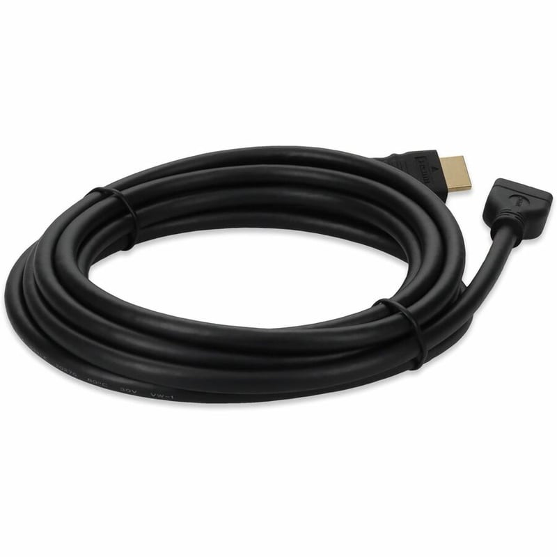 AddOn 10ft HDMI 1.4 Male to HDMI 1.4 Female Black Cable For Resolution Up to 4096x2160 (DCI 4K) - Thumbnail 5