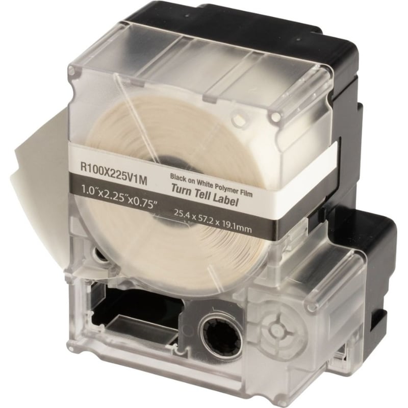 Panduit PXE R100X225V1M MP Printer Turn-Tell Label, Vinyl, White, 2.25"x1" , 0.75"POH - Thumbnail 3