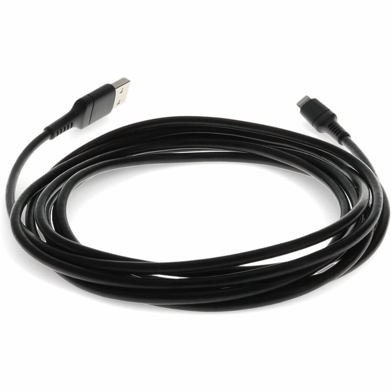 AddOn 2.0m (6.6ft) USB 2.0 (A) Male to Lightning Male Sync and Charge Black Cable - Thumbnail 4