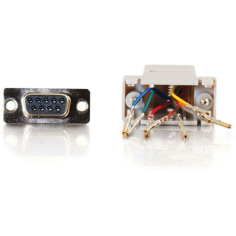 C2G RJ45 to DB9 Female Modular Adapter - Gray - Thumbnail 2