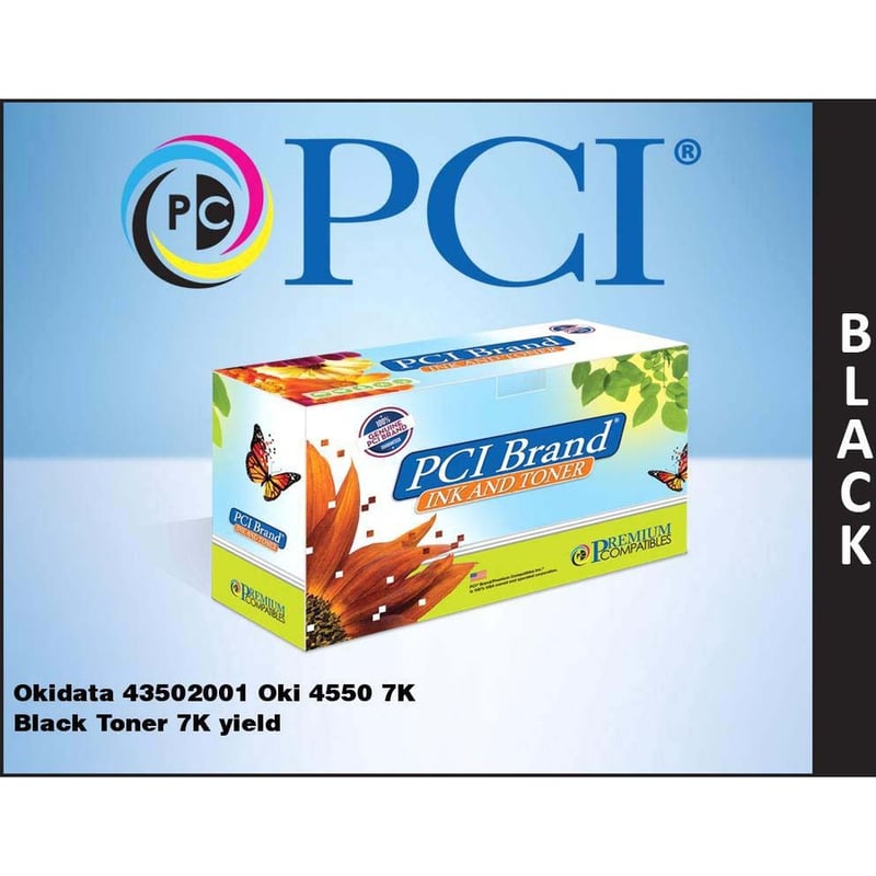 PCI BRAND NEW COMPATIBLE OKIDATA 43502001 TYPE 9 BLACK TONER CARTRIDGE 7000 PAGE - Thumbnail 2