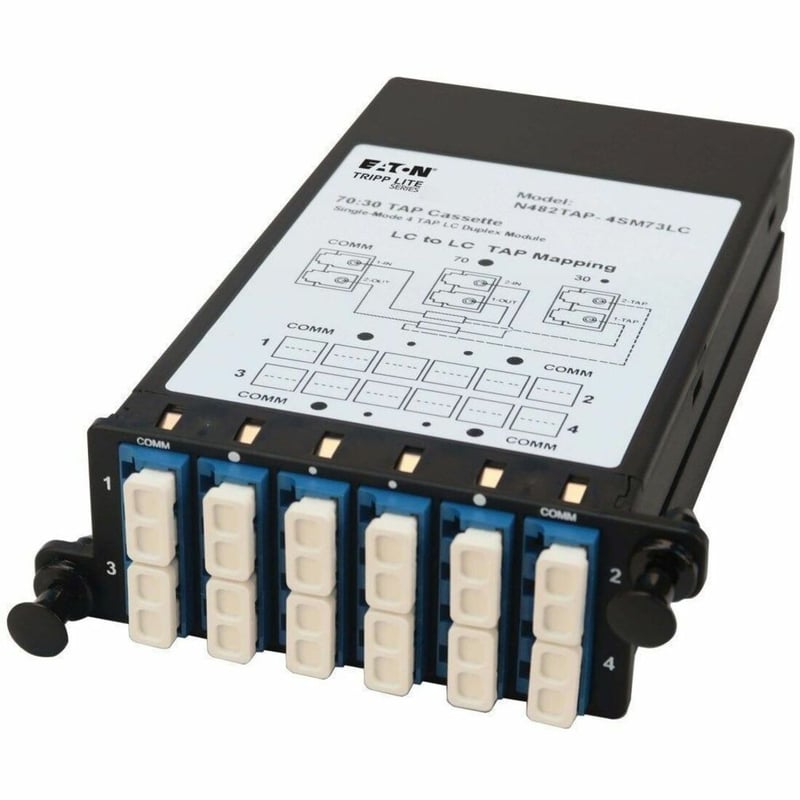 Eaton Tripp Lite Series Fiber TAP Cassette - Singlemode, 4x Duplex LC, 70/30 Split - Thumbnail 1