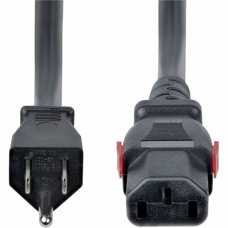 3FT COMPUTER POWER CORD TAA NEMA 5-15P TO LOCKING C13 125V 15A - Thumbnail 4
