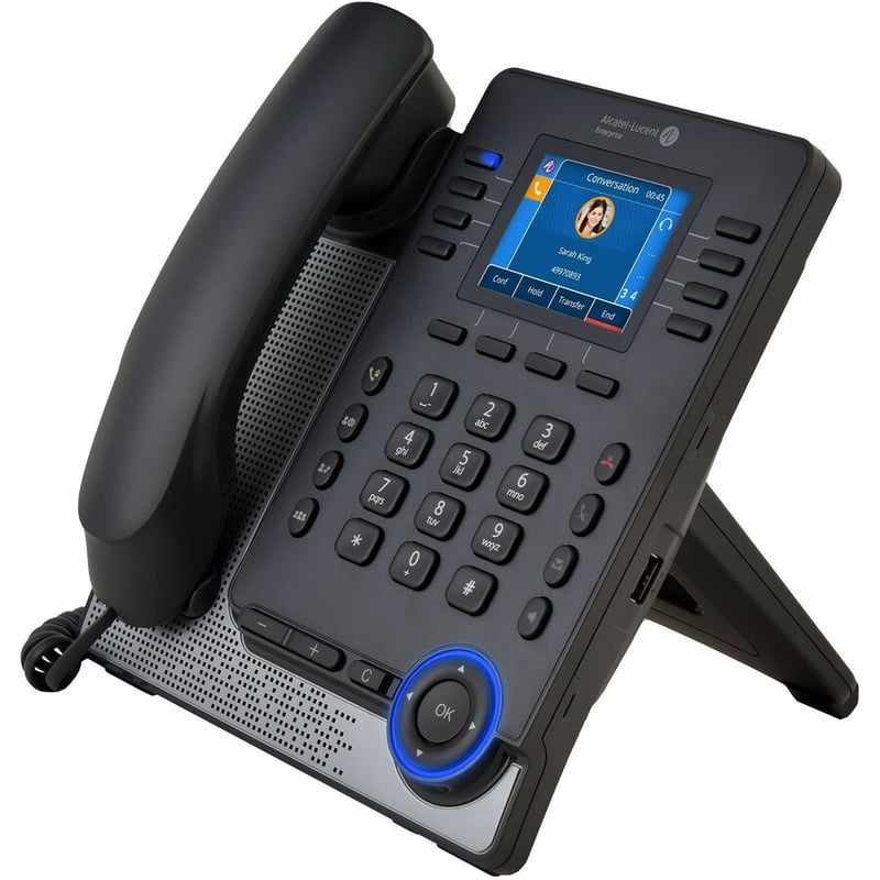 Alcatel-Lucent M5 IP Phone - Corded - Corded/Cordless - Bluetooth - Wall Mountable, Desktop - Gray - Thumbnail 2
