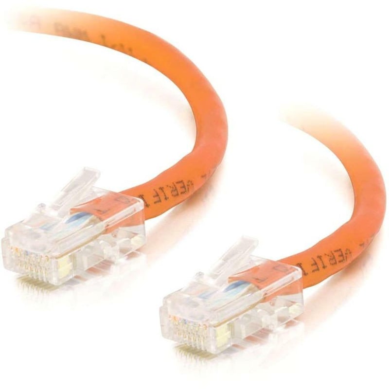 C2G-14ft Cat5E Non-Booted Crossover Unshielded (UTP) Network Patch Cable - Orange - Thumbnail 1