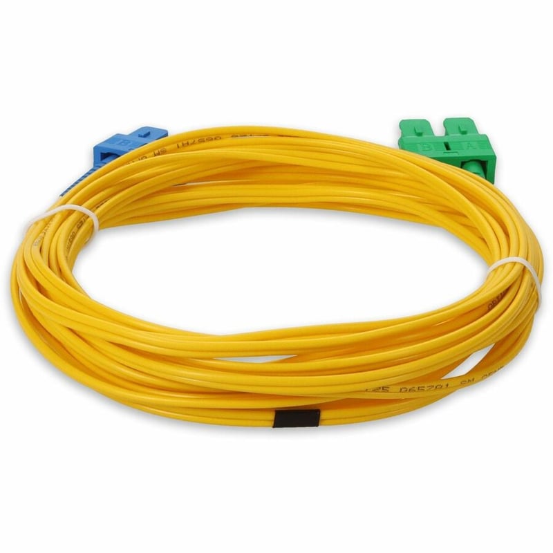 AddOn 10m ASC to SC Yellow OS2 Duplex OFNR (Riser-Rated) SMF Fiber Patch Cable - Thumbnail 4