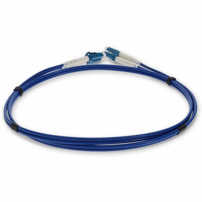 AddOn 3m LC (Male) to LC (Male) Blue OS2 Duplex Fiber OFNR (Riser-Rated) Armored Patch Cable - Thumbnail 4