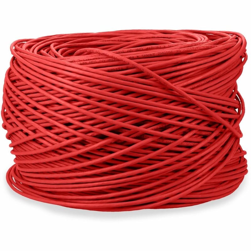 AddOn 1000ft Non-Terminated Red Cat5e UTP PVC Copper Patch Cable - Thumbnail 5
