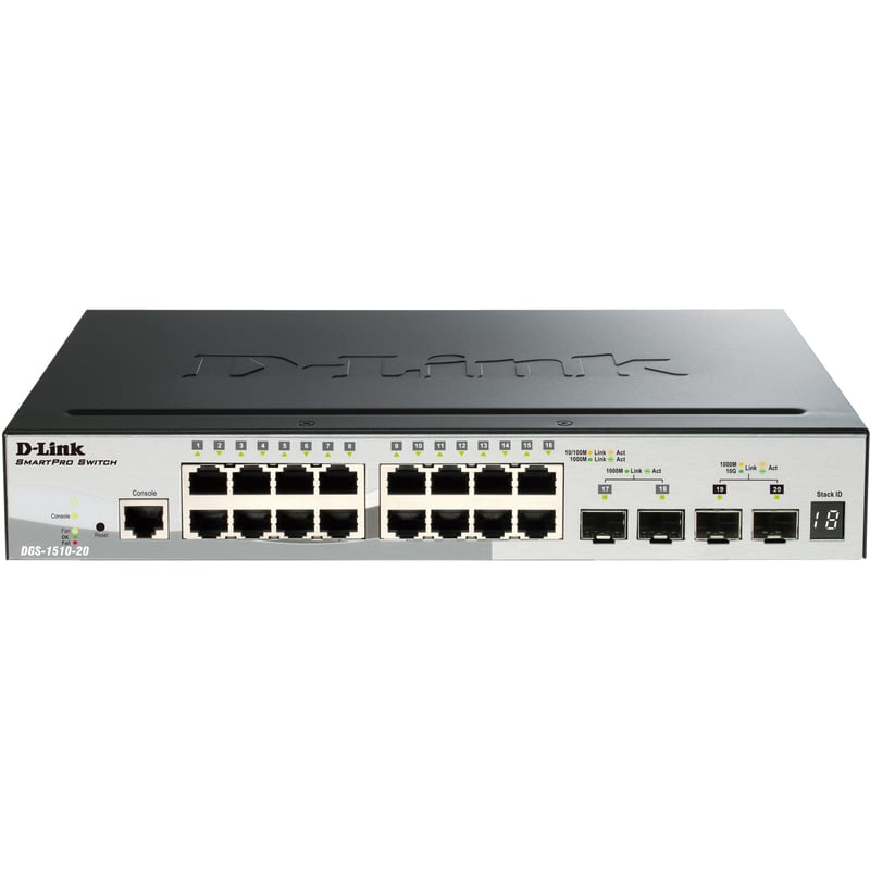 D-Link SmartPro DGS-1510-20 Ethernet Switch - Thumbnail 1