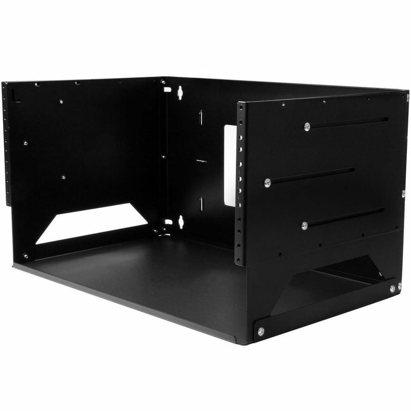 StarTech.com 2-Post 4U Open Frame Wall Mount Network Rack with Built-in Shelf and Adjustable Depth, Computer Rack for IT Equipment, TAA~ - Thumbnail 1