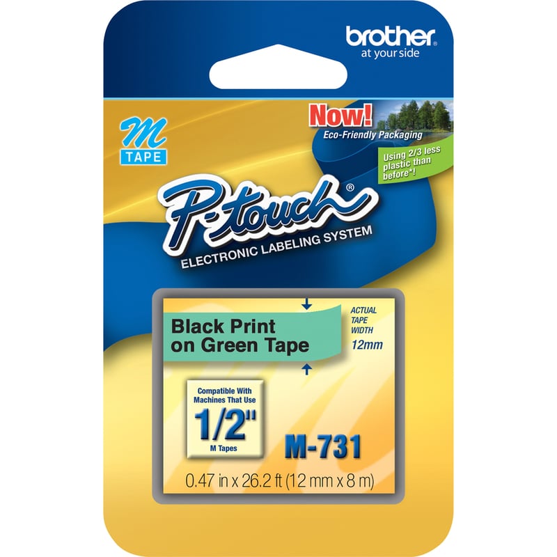 P-touch P-touch Nonlaminated M Series Tape Cartridge - Thumbnail 2