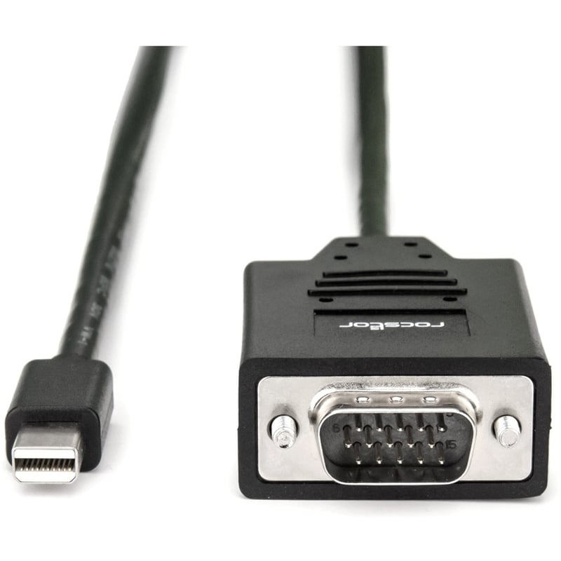 Rocstor Premium 6 ft Mini DisplayPort to VGA Adapter Cable - mDP to VGA cable supports 1920x1200 1080p Resolution - Mini DisplayPort to VGA cable for Projector, Monitor, PC, Desktop Computer, Notebook, Ultrabook, Video Device, TV - Thumbnail 2