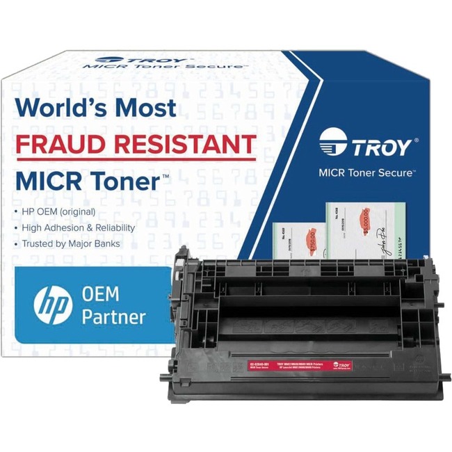 TROY M607/M608/M609 MICR TONER SECURE CARTRIDGE YIELD APPROXIMATELY 11,000 PAGES - Thumbnail 1
