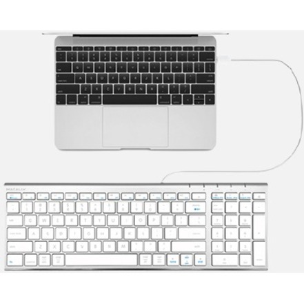 Macally Compact 98-Key USB Wired Keyboard for Mac and PC - Thumbnail 5