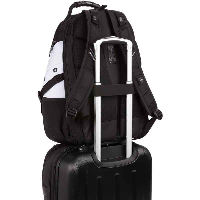 SwissGear ScanSmart 1900204418 Carrying Case (Backpack) for 17" Notebook - Black/White - Thumbnail 5